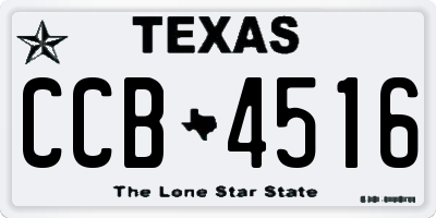 TX license plate CCB4516