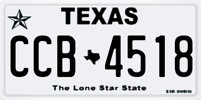 TX license plate CCB4518