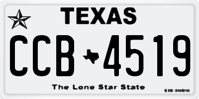 TX license plate CCB4519