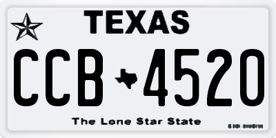 TX license plate CCB4520