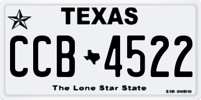 TX license plate CCB4522
