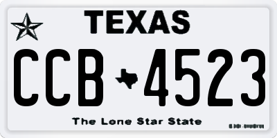 TX license plate CCB4523