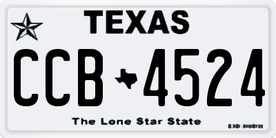 TX license plate CCB4524