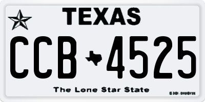 TX license plate CCB4525