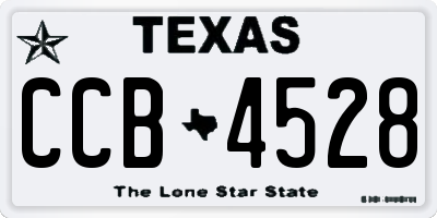TX license plate CCB4528