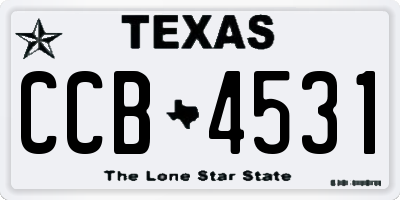 TX license plate CCB4531