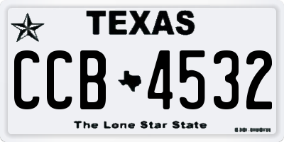 TX license plate CCB4532
