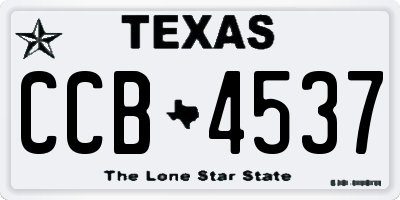 TX license plate CCB4537