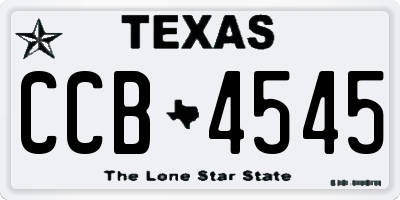 TX license plate CCB4545