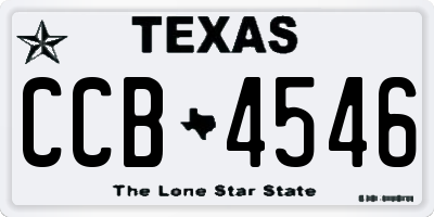 TX license plate CCB4546
