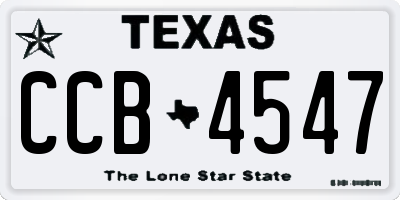 TX license plate CCB4547