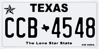 TX license plate CCB4548