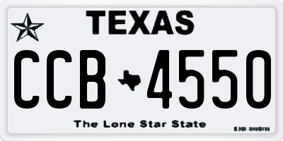 TX license plate CCB4550