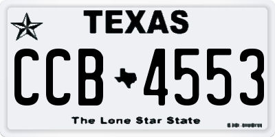 TX license plate CCB4553