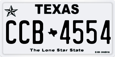 TX license plate CCB4554