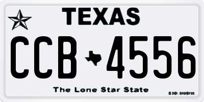 TX license plate CCB4556