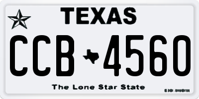 TX license plate CCB4560