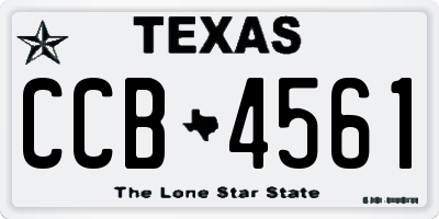TX license plate CCB4561