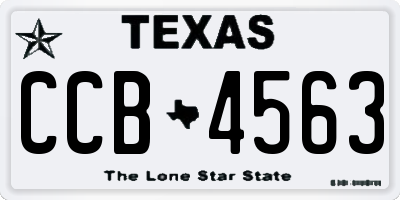 TX license plate CCB4563