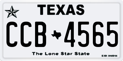 TX license plate CCB4565