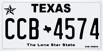 TX license plate CCB4574