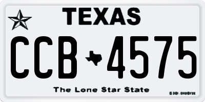 TX license plate CCB4575