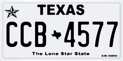 TX license plate CCB4577