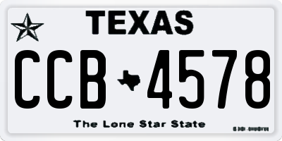 TX license plate CCB4578