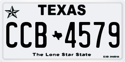 TX license plate CCB4579
