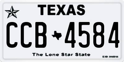 TX license plate CCB4584