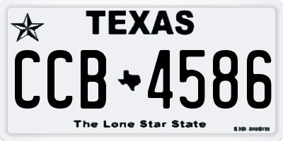 TX license plate CCB4586