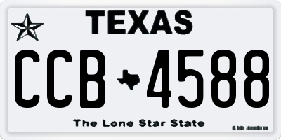 TX license plate CCB4588