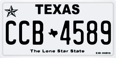 TX license plate CCB4589