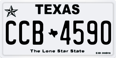 TX license plate CCB4590