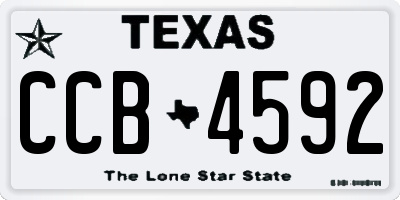 TX license plate CCB4592