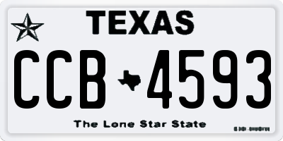 TX license plate CCB4593