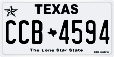 TX license plate CCB4594