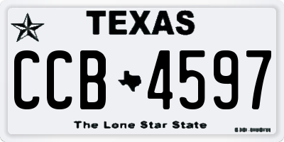 TX license plate CCB4597