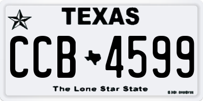 TX license plate CCB4599