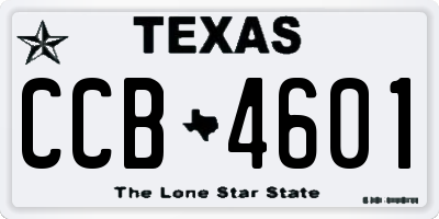 TX license plate CCB4601