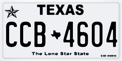 TX license plate CCB4604