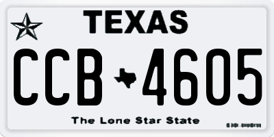 TX license plate CCB4605