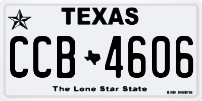 TX license plate CCB4606