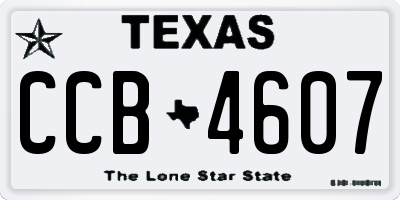 TX license plate CCB4607