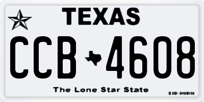 TX license plate CCB4608
