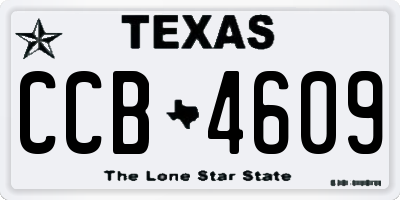 TX license plate CCB4609