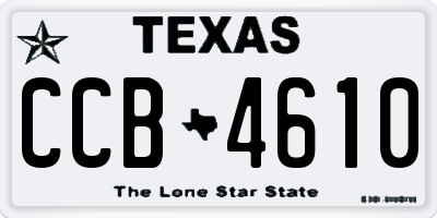 TX license plate CCB4610