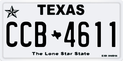 TX license plate CCB4611