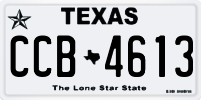 TX license plate CCB4613