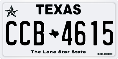 TX license plate CCB4615